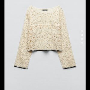 Zara NWT crochet top size L